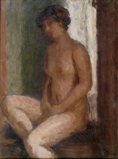 Seated Nude Against the Light by Roderic O Conor